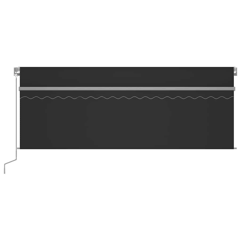 Manual Retractable Awning with Blind 4.5x3m Anthracite