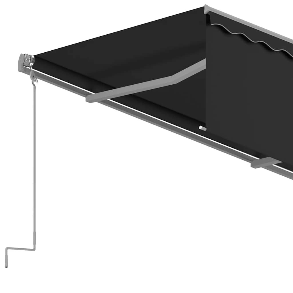 Manual Retractable Awning with Blind 4.5x3m Anthracite