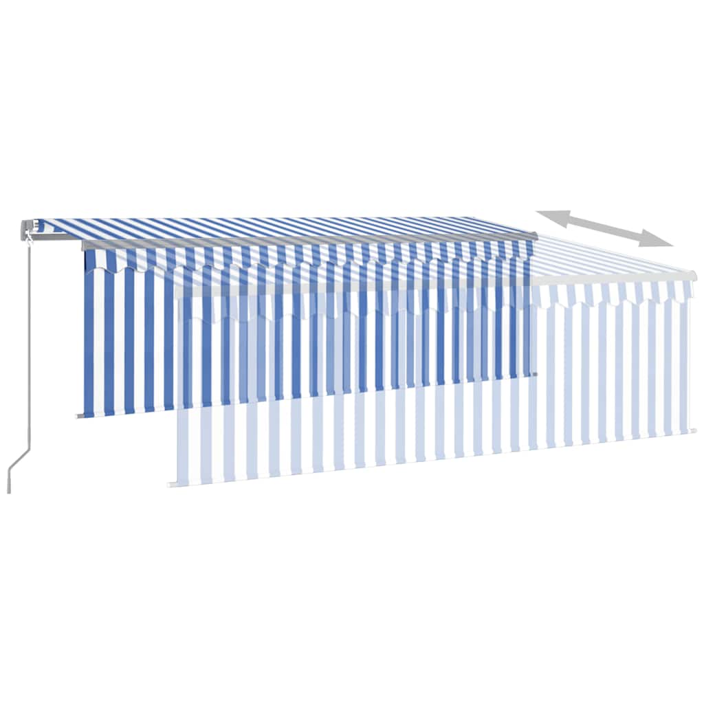 Retractable Awning | Blue and White