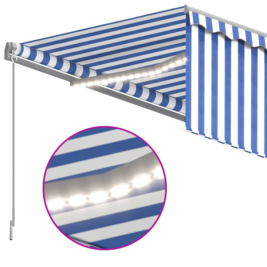 Retractable Awning | Blue and White