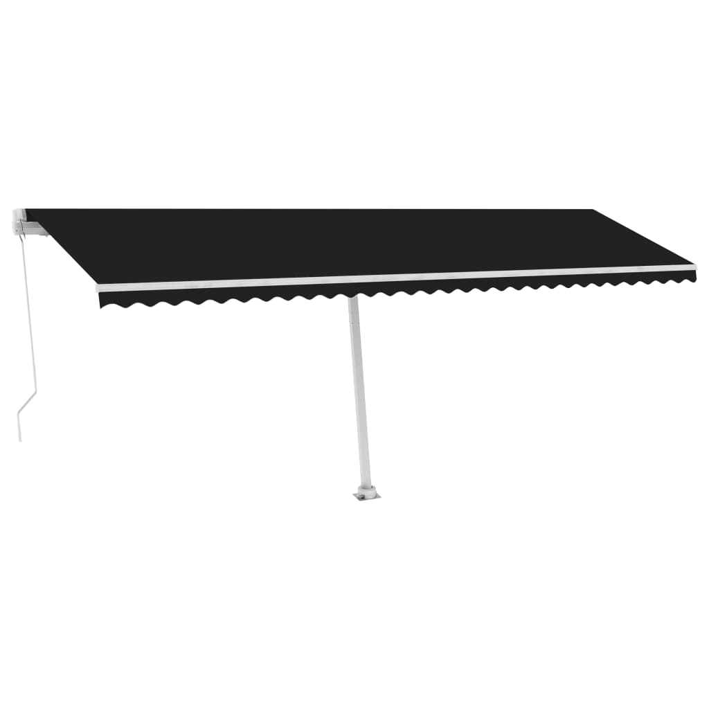 vidaXL Freestanding Manual Retractable Awning 600x300 cm Anthracite