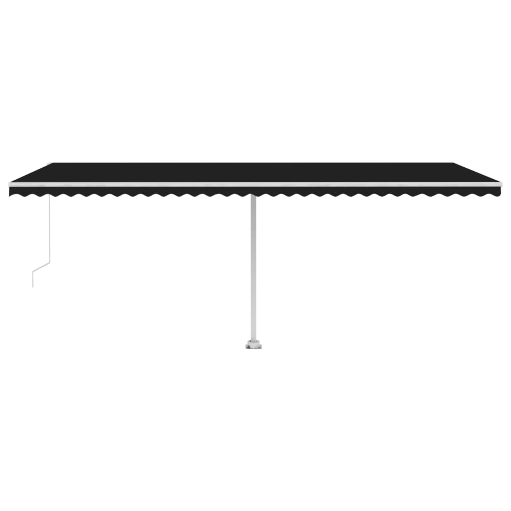 vidaXL Freestanding Manual Retractable Awning 600x300 cm Anthracite