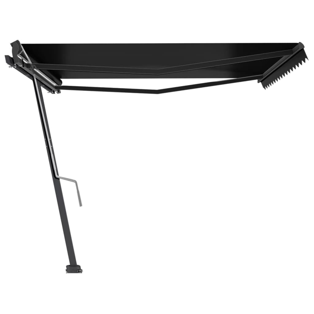 vidaXL Freestanding Manual Retractable Awning 400x300 cm Anthracite