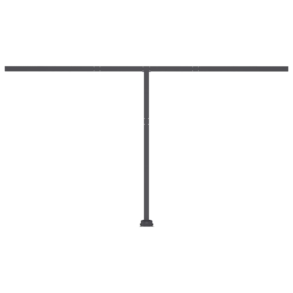 vidaXL Freestanding Manual Retractable Awning 400x300 cm Anthracite