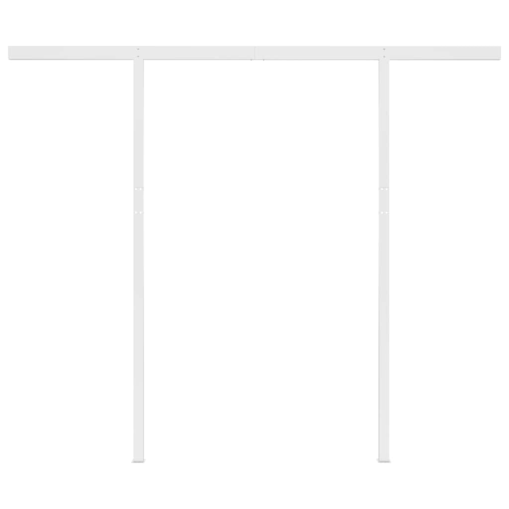 3069902 vidaXL Manual Retractable Awning with LED 3x2,5 m Cream (313199+46833+315093)
