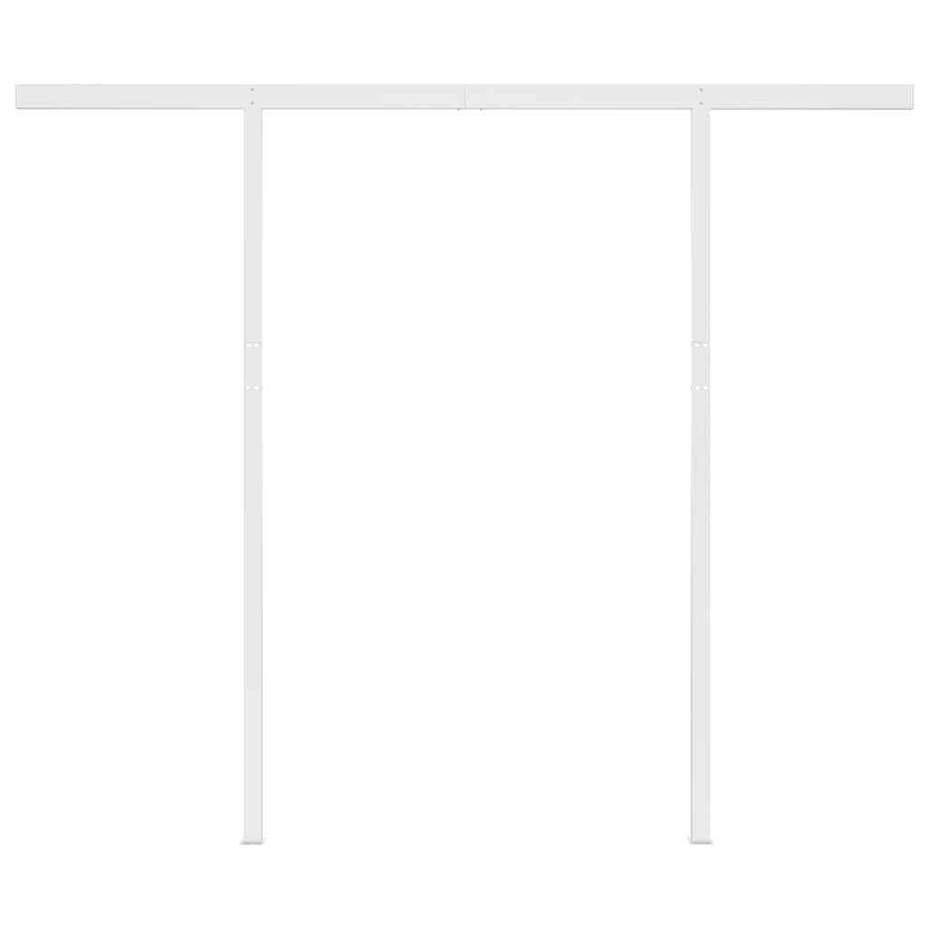 3069919 vidaXL Manual Retractable Awning with Posts 3,5x2,5 m Anthracite (313190+46848+315093)