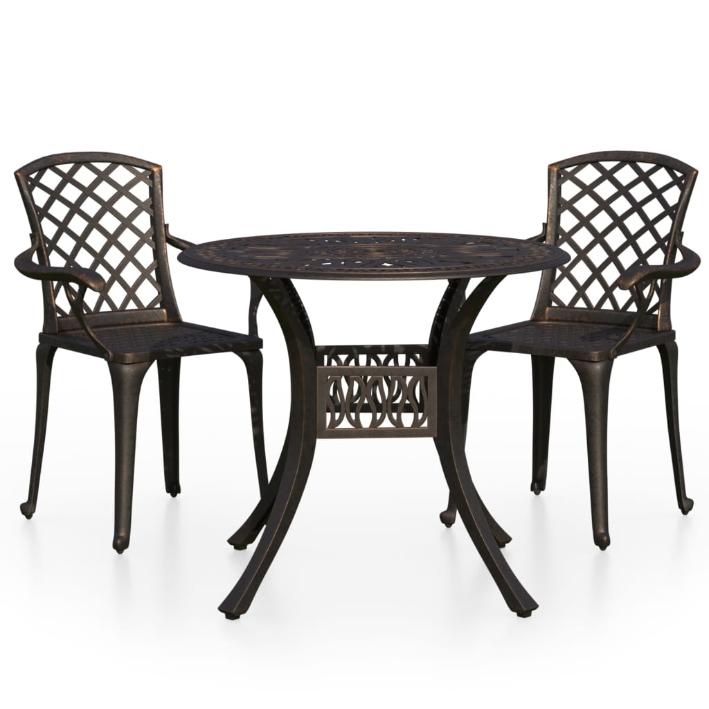 Bistro Set | Bronze | Cast aluminium | Medium |  Durable  | Bistro Set