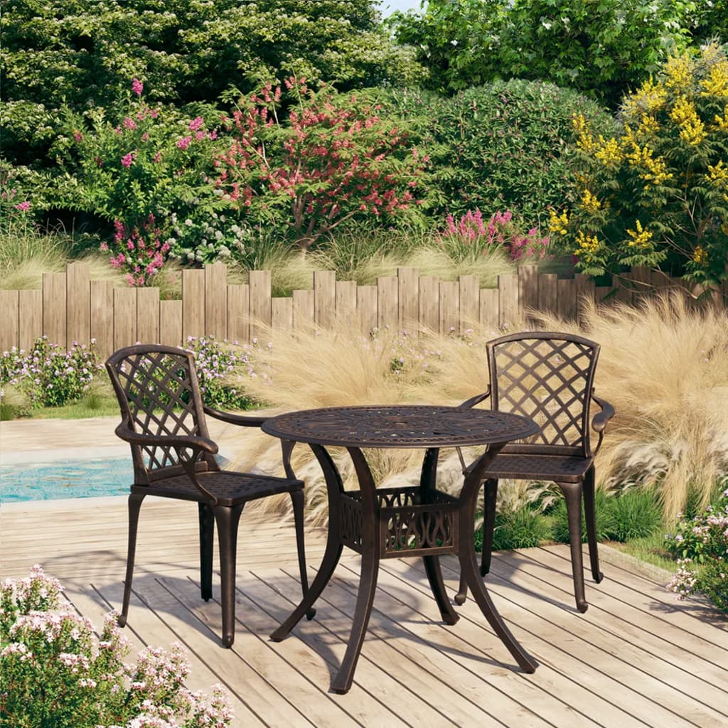 Bistro Set | Bronze | Cast aluminium | Medium |  Durable  | Bistro Set