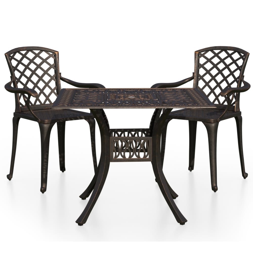 Bistro Set | Bronze | Cast Aluminium | Standard |  Decorative Inlays