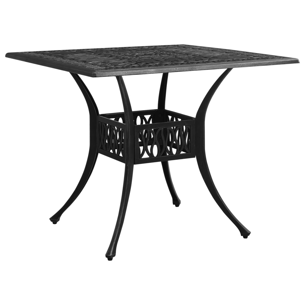 vidaXL 3 Piece Bistro Set Cast Aluminium Black