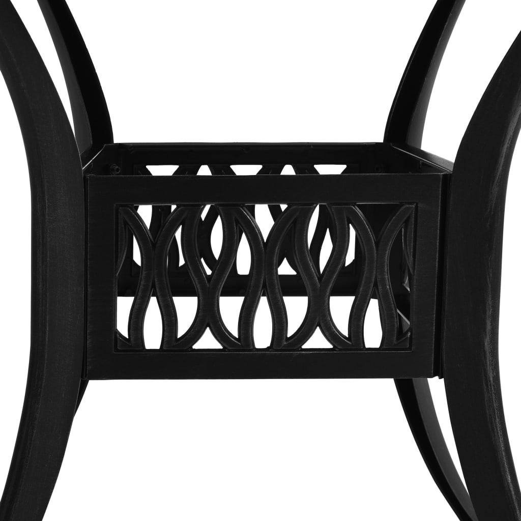 vidaXL 5 Piece Bistro Set Cast Aluminium Black