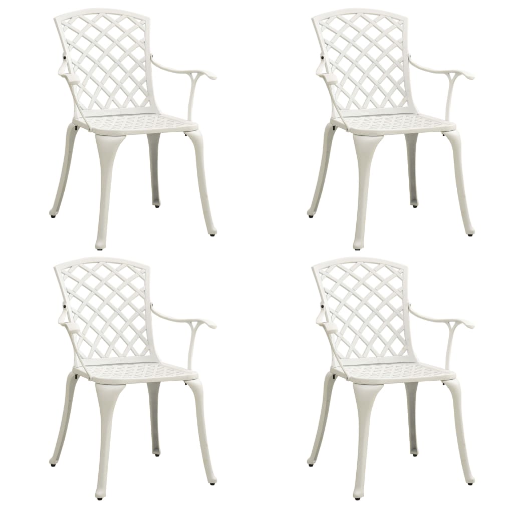 Bistro Set | White | Cast aluminium | Medium | Decorative Inlays