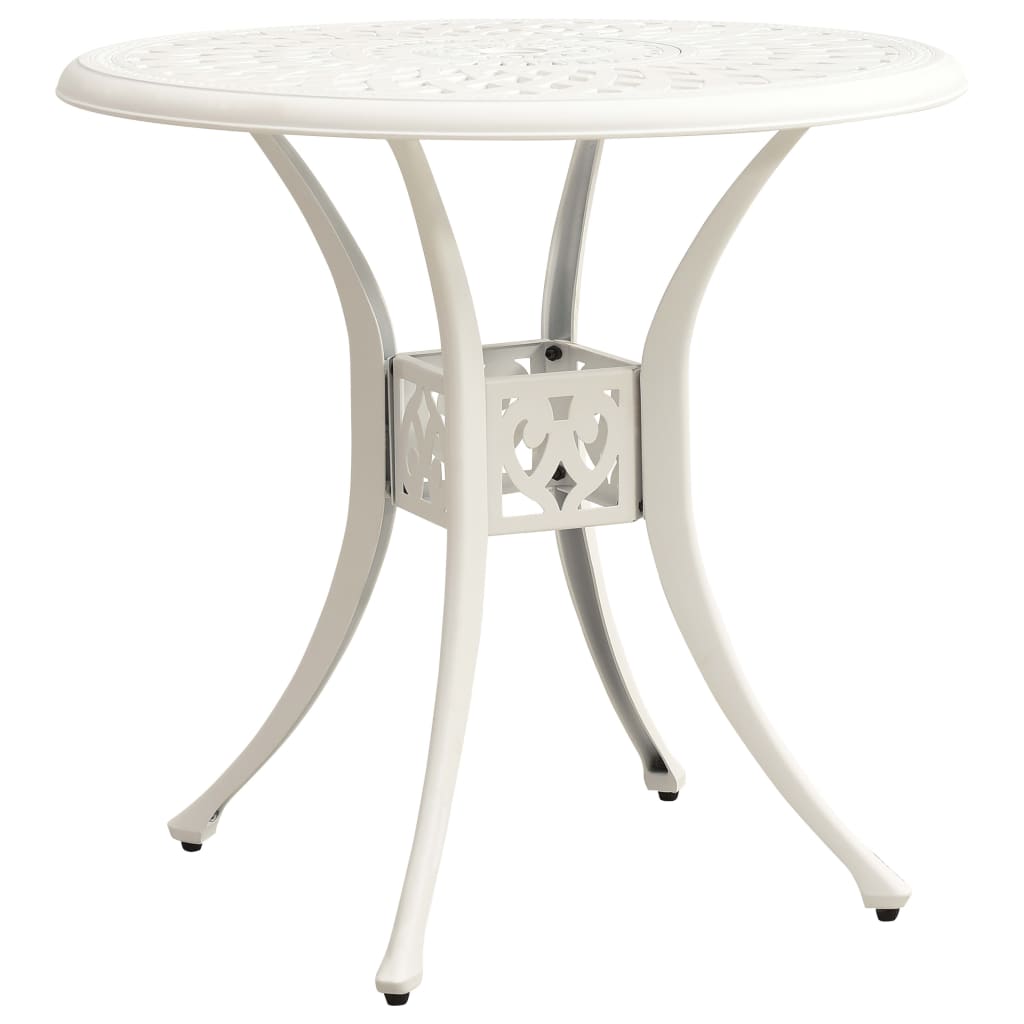 Bistro Set | White | Cast aluminium | Medium | Decorative Inlays