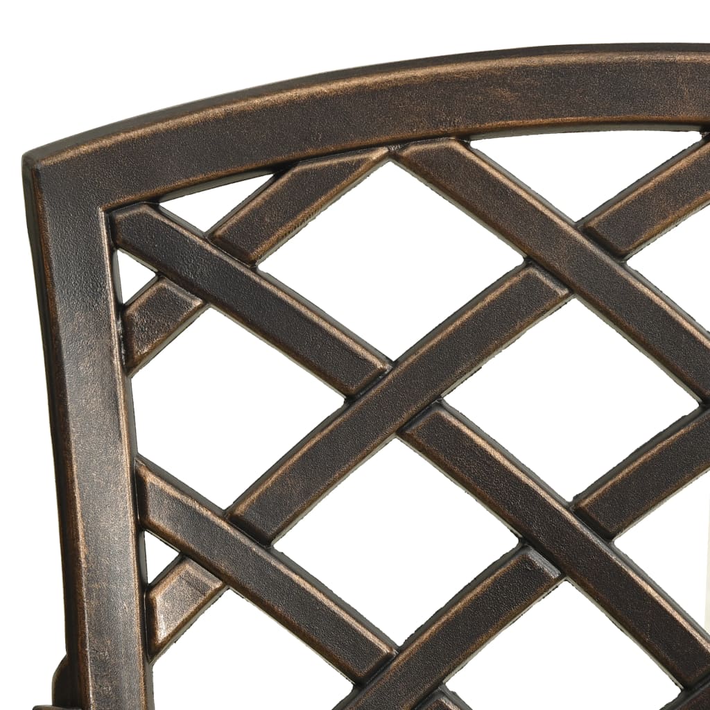 vidaXL 5 Piece Bistro Set Cast Aluminium Bronze