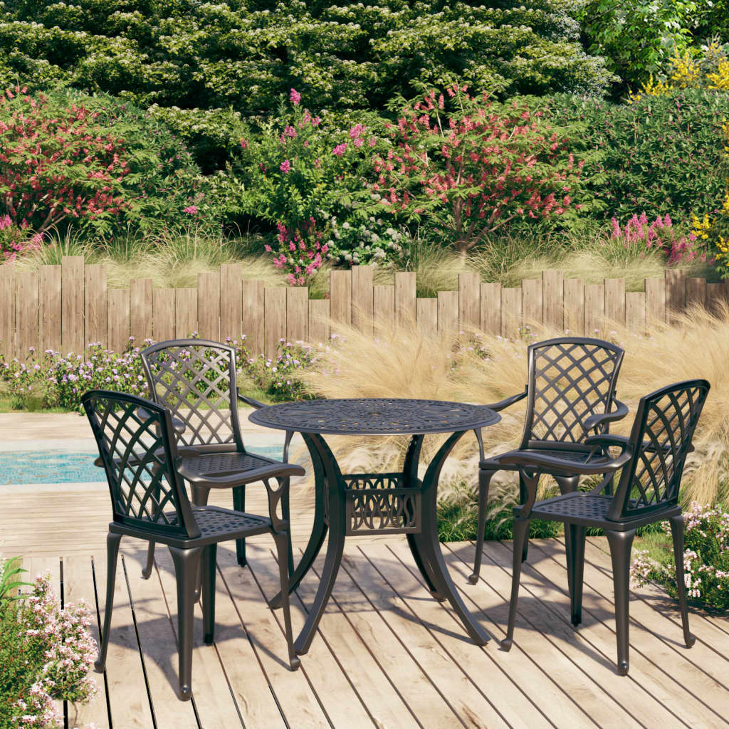 Bistro Set | Black | Cast Aluminium | Standard | Durable | Bistro Set