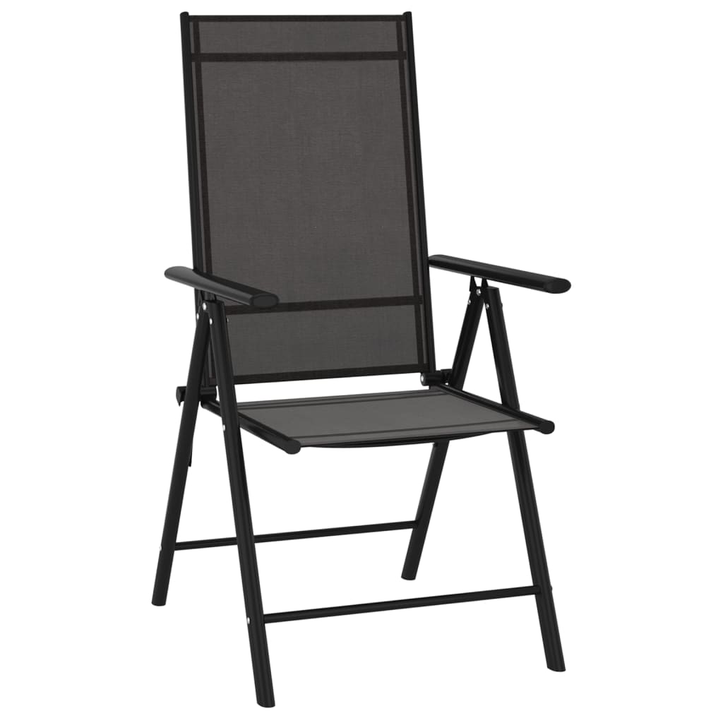 Garden Lounge Set | Black and Anthracite | Aluminium, Textilene | Medium