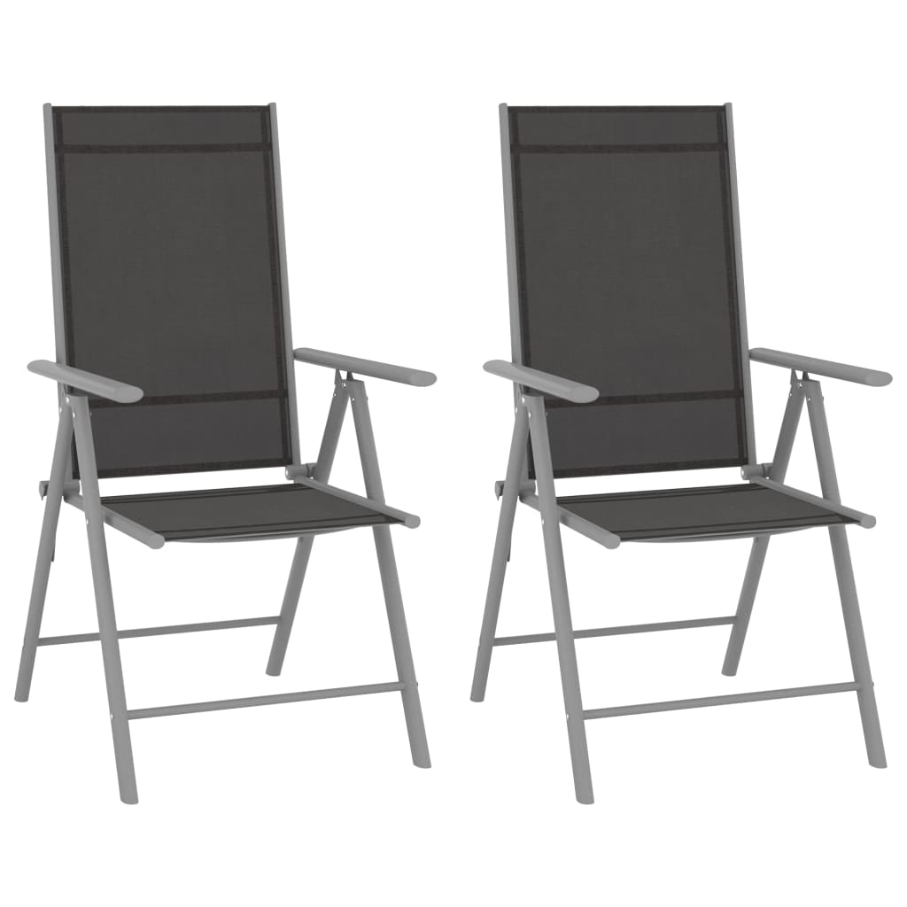 vidaXL 3 Piece Bistro Set Aluminium and Textilene Silver