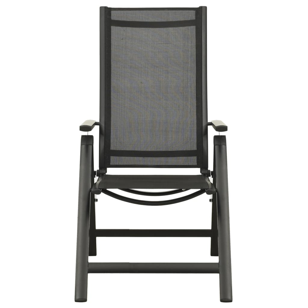 vidaXL 3 Piece Bistro Set Black and Anthracite