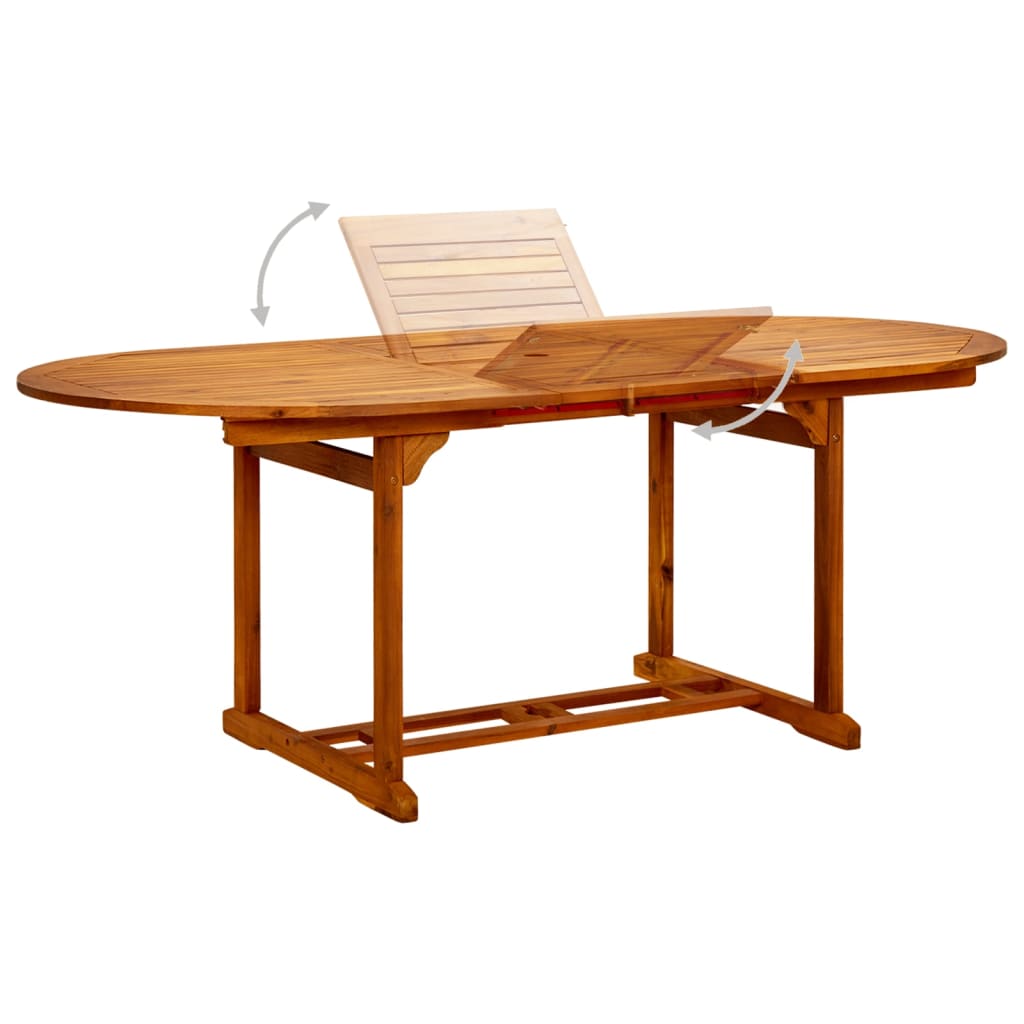Dining Set | Brown | Solid Acacia wood | Medium | Stackable | Dining Set