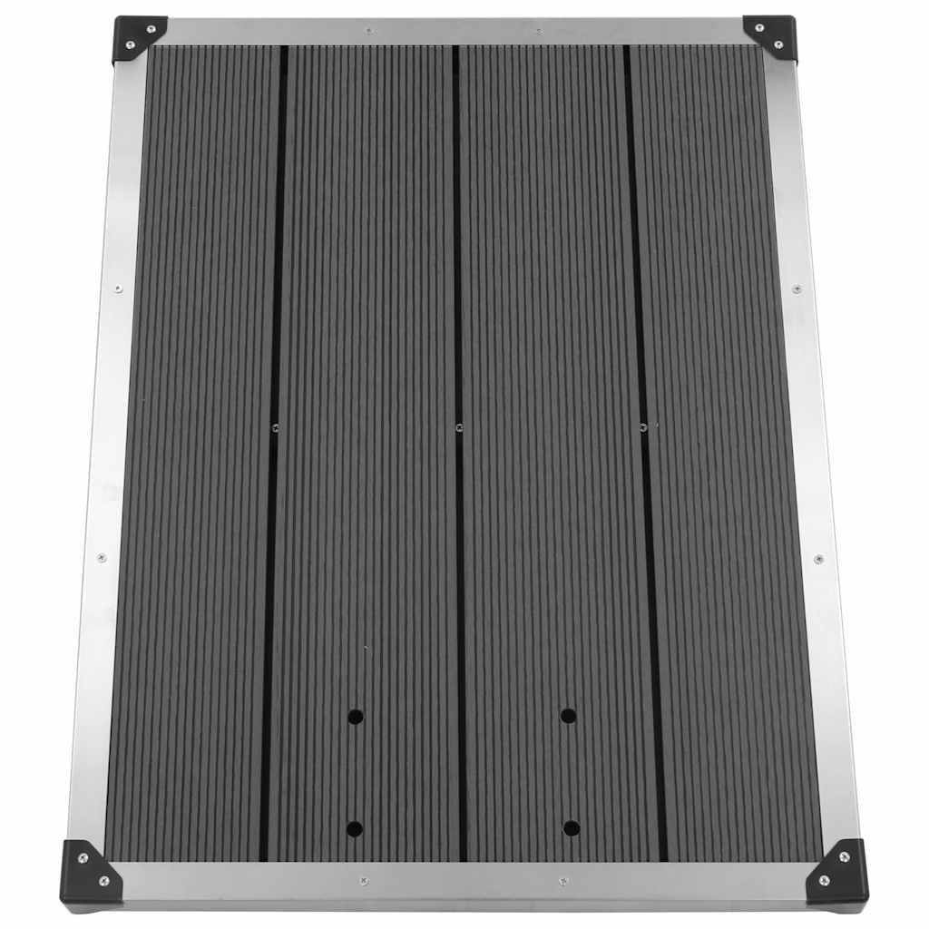 Garden Shower with Grey Base 225 cm Stainless Steel