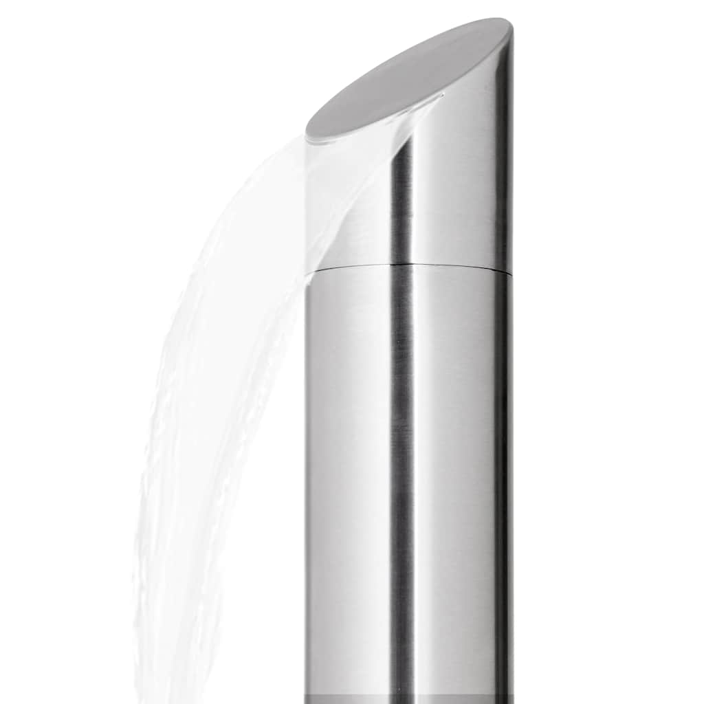 Garden Shower with Brown Base 225 cm Stainless Steel