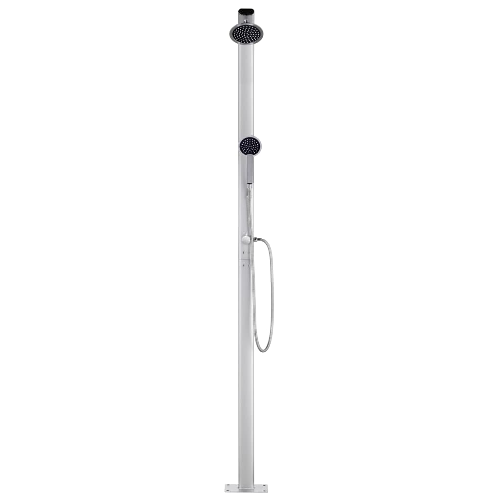 Garden Shower with Brown Base 220 cm Aluminium