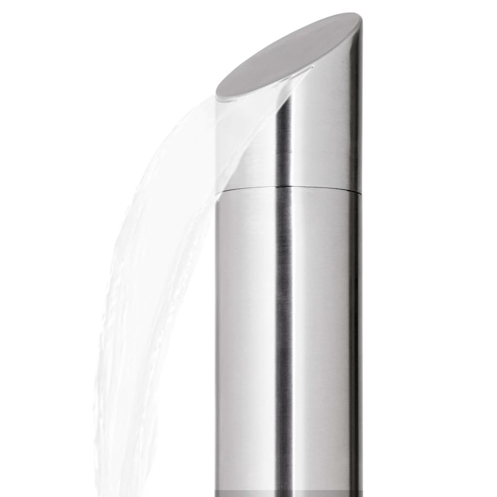 Garden Shower with Grey Base 225 cm Stainless Steel
