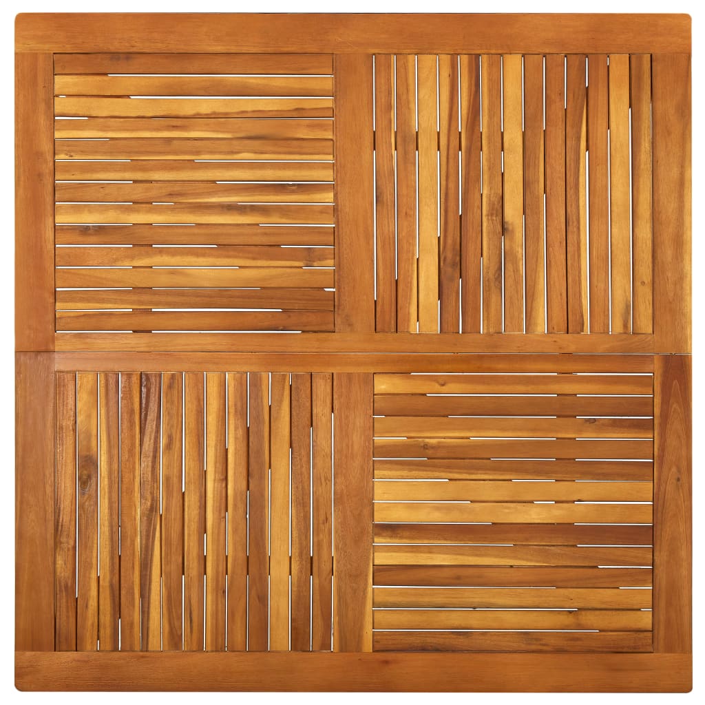 Dining Set | Brown | Solid Acacia wood, PE rattan, Powder-coated steel