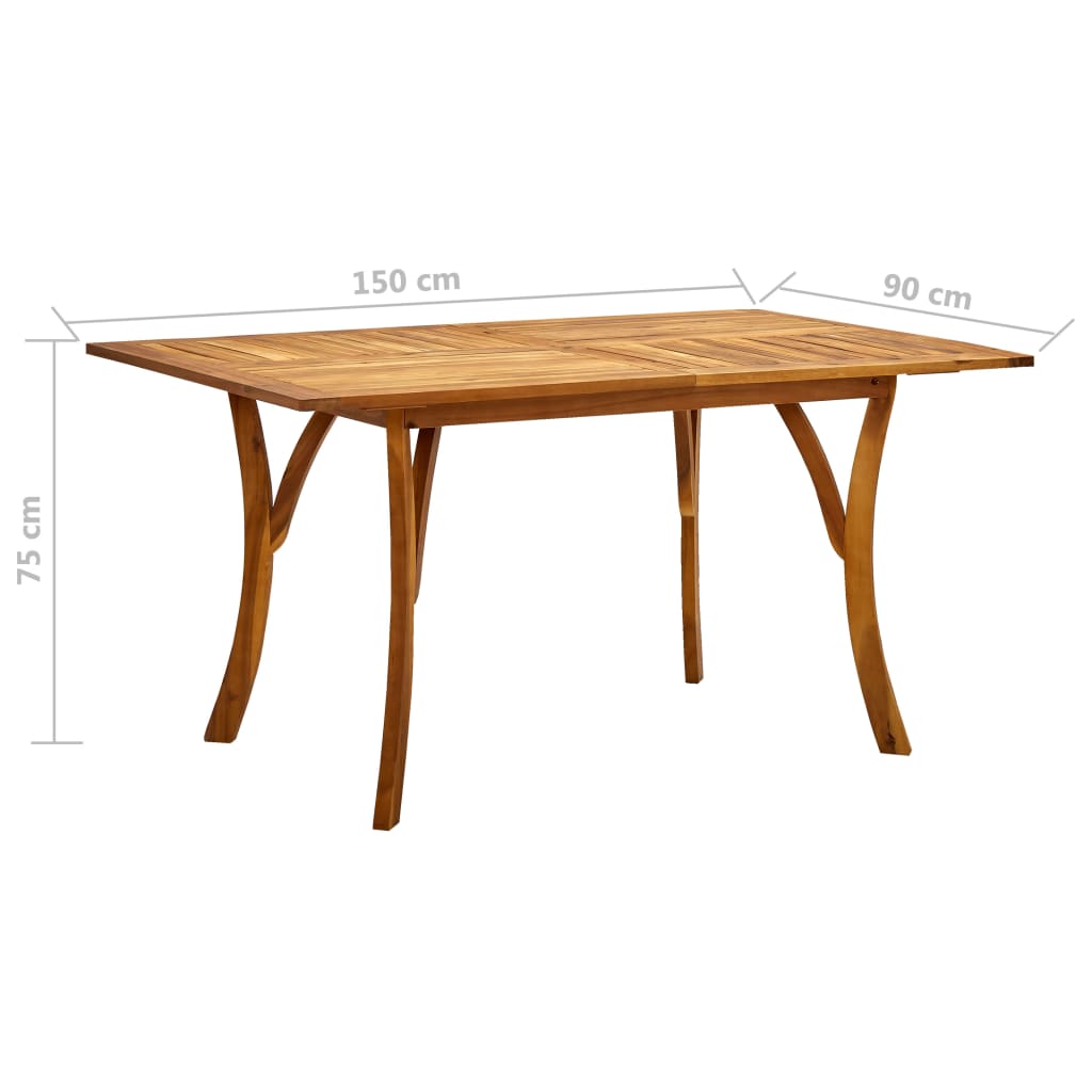 Dining Set | Brown | Solid acacia wood, PE rattan, powder-coated steel