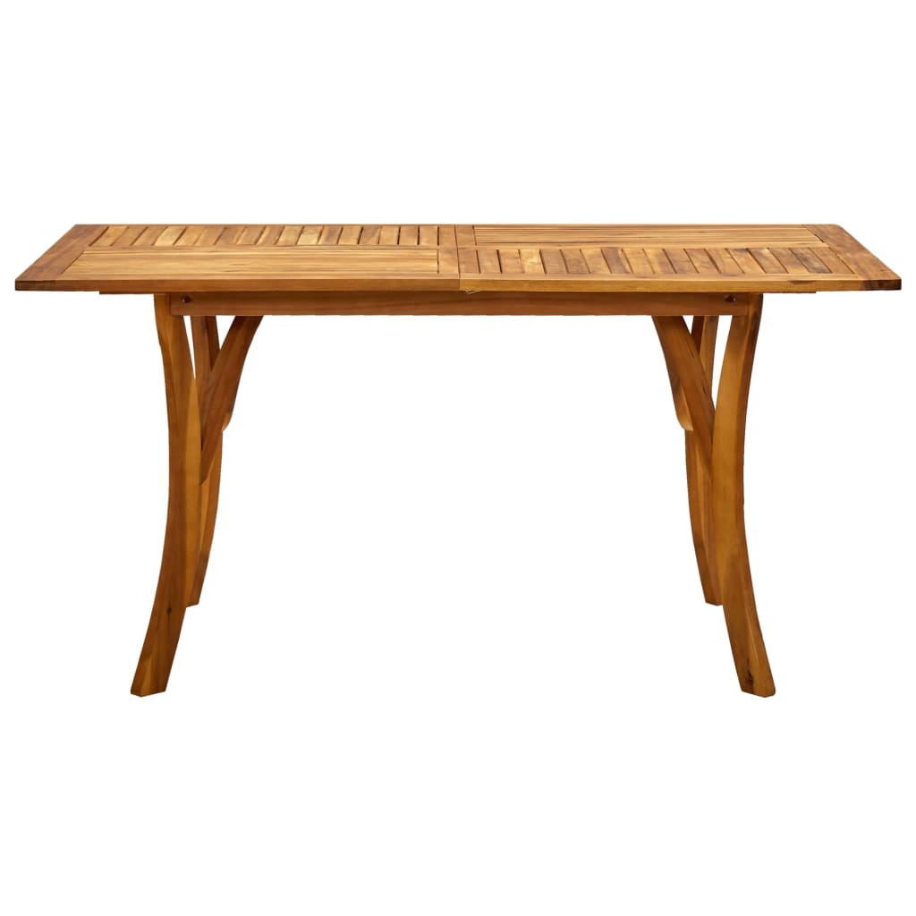 Dining Set | Black | Solid acacia wood | 5 Piece Set | Stackable