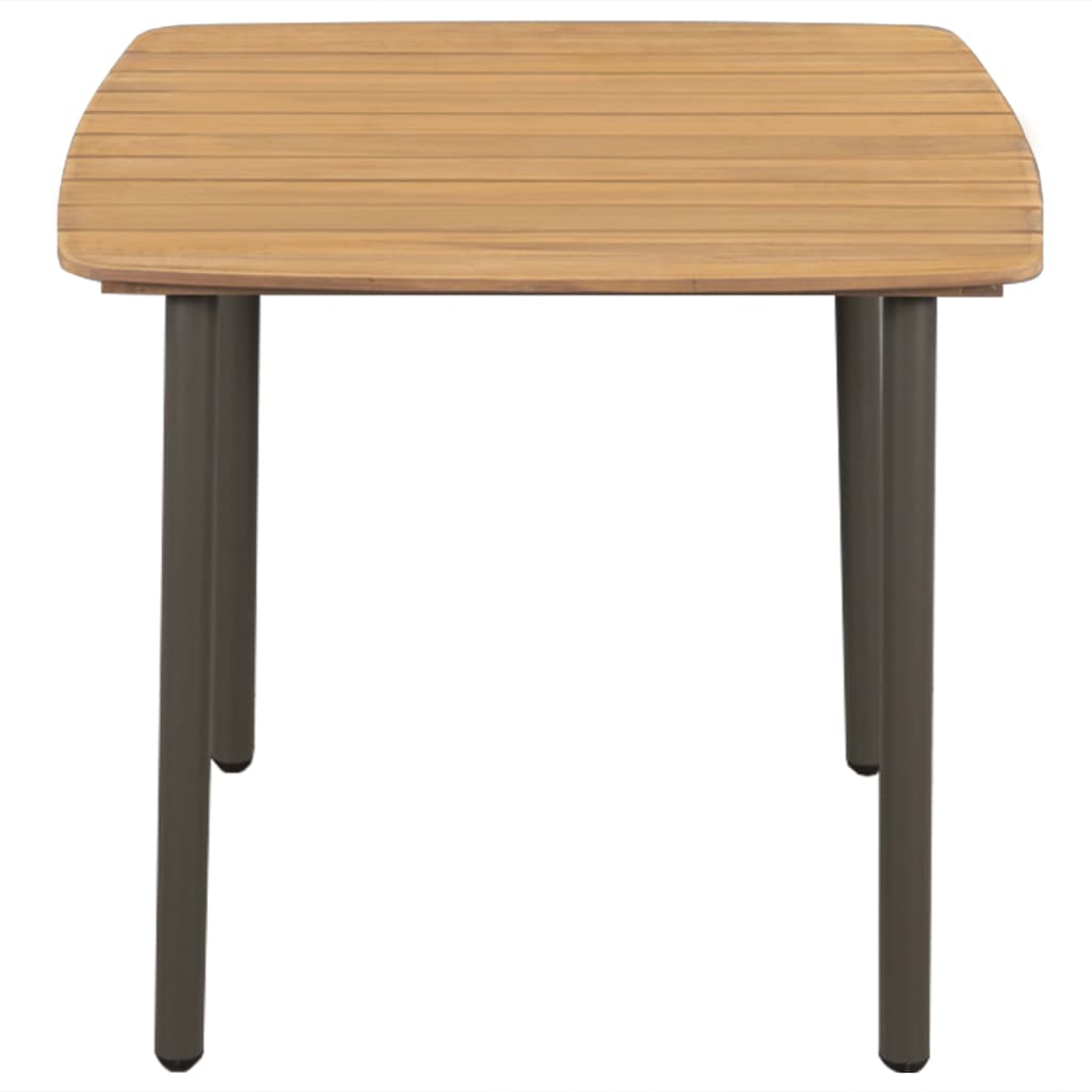 Dining Set | Grey | Solid acacia wood, steel, PE rattan | Small