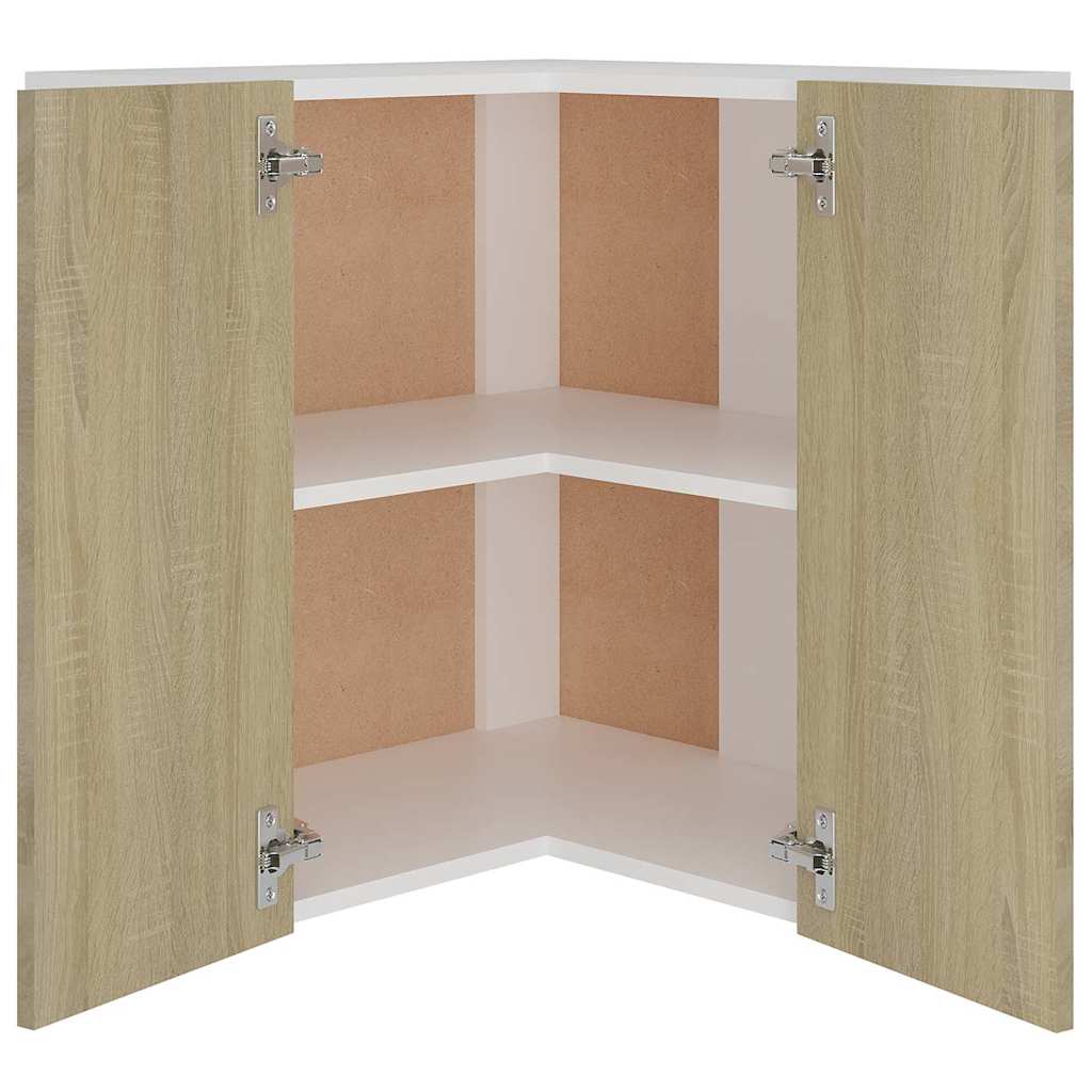 Hanging Corner Cabinet "Lyon" Sonoma Oak 57x57x60 cm