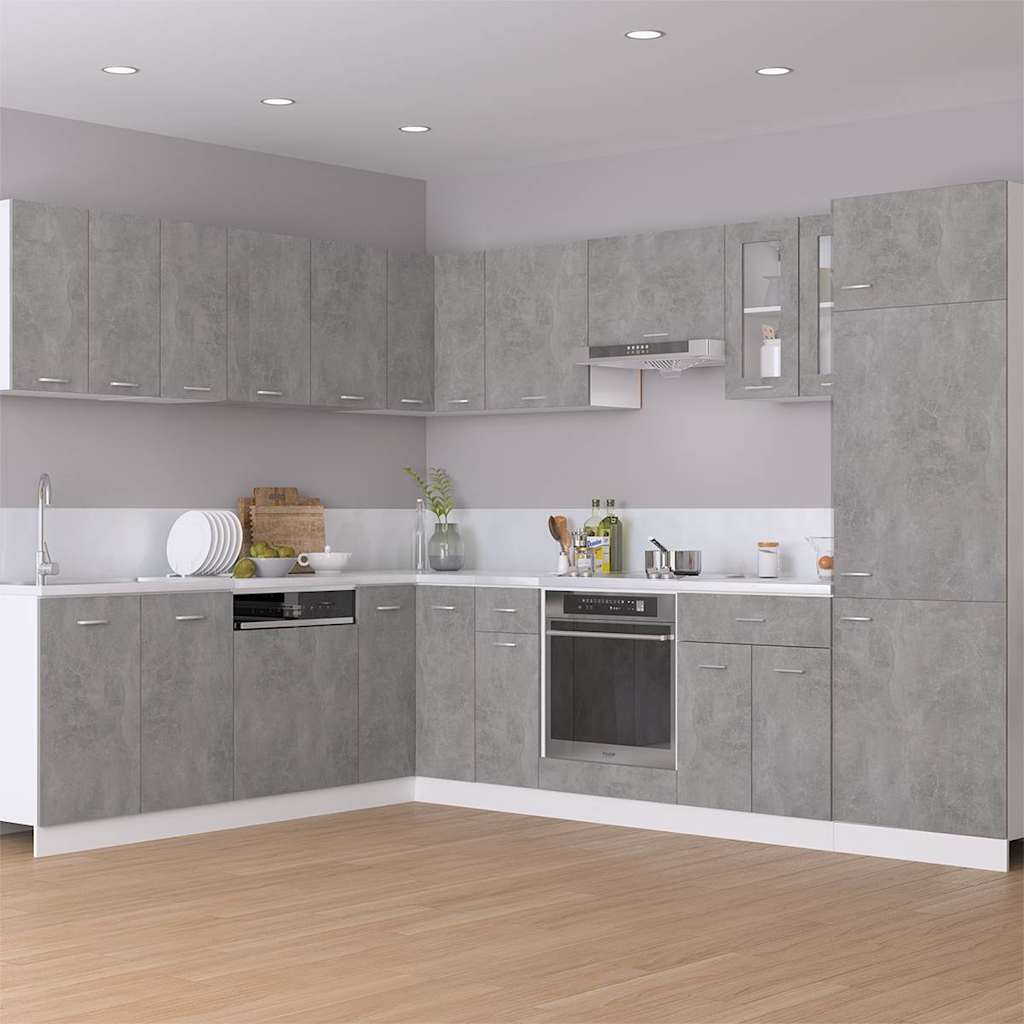 Hanging Corner Cabinet "Lyon" Concrete Grey 57x57x60 cm