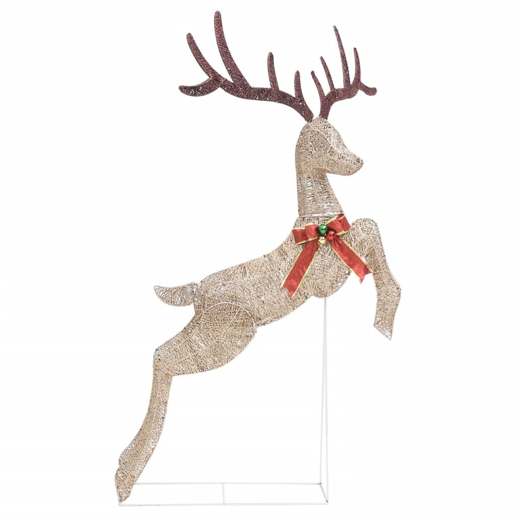 Flying Reindeer Kerstdecoratie 120 LED's Goud Warm Wit