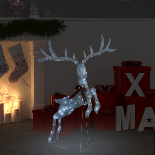 Flying Reindeer Kerstdecoratie 120 LED's Wit Koud Wit