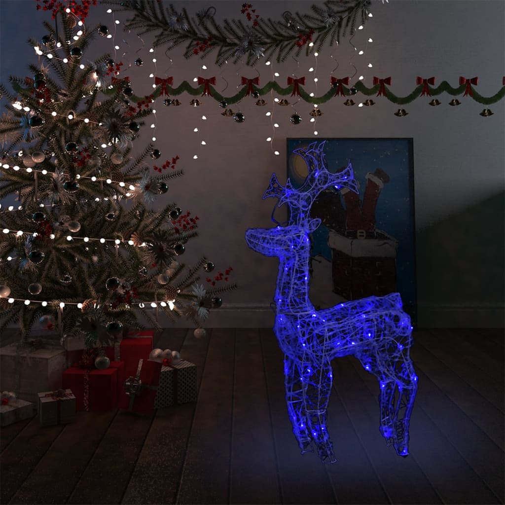 vidaXL Reindeer Christmas Decoration 90 LEDs 60x16x100 cm Acrylic