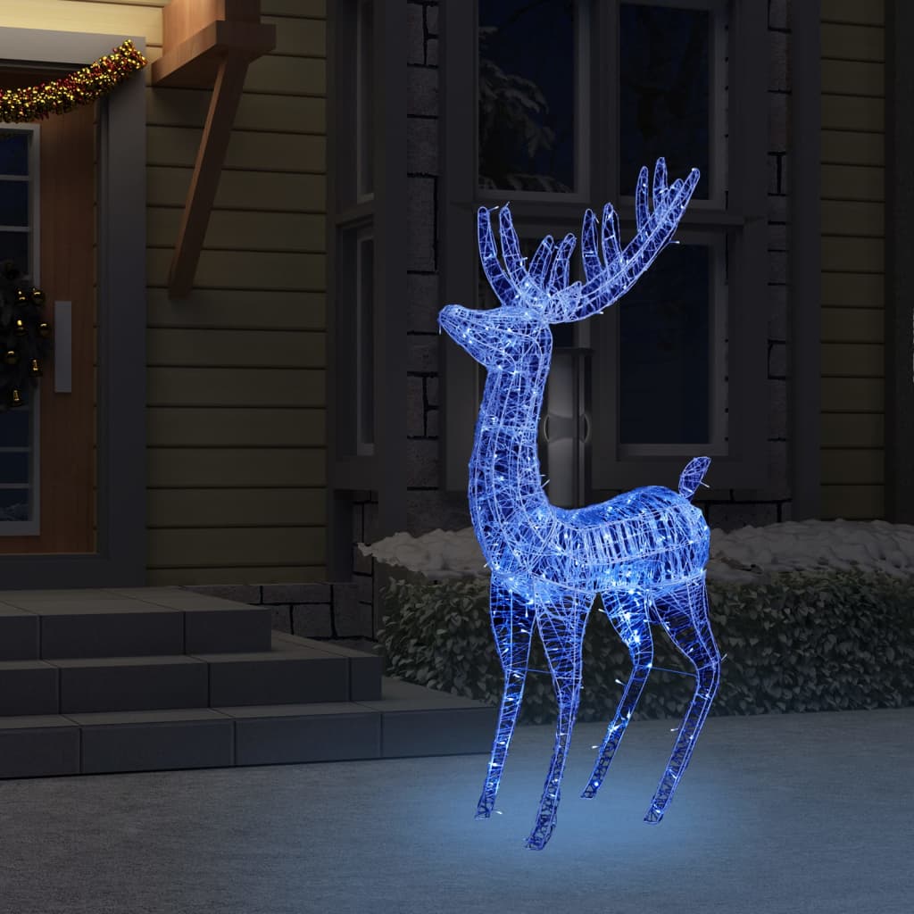 vidaXL XXL Acrylic Christmas Reindeer 250 LED 180 cm Blue