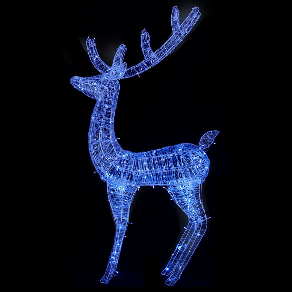 vidaXL XXL Acrylic Christmas Reindeer 250 LED 180 cm Blue