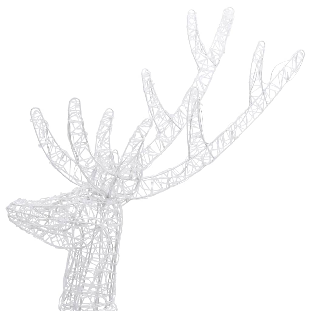 vidaXL XXL Acrylic Christmas Reindeer 250 LED 180 cm Colourful