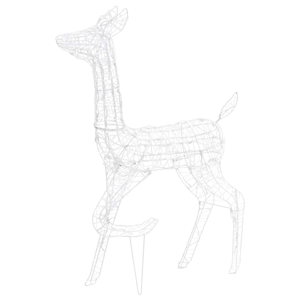 329796 vidaXL Acrylic Reindeer Family Christmas Decoration 300 LED Colourful