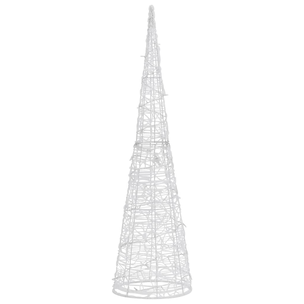 vidaXL Acrylic Decorative Pyramid LED Light Cone Warm White 90 cm