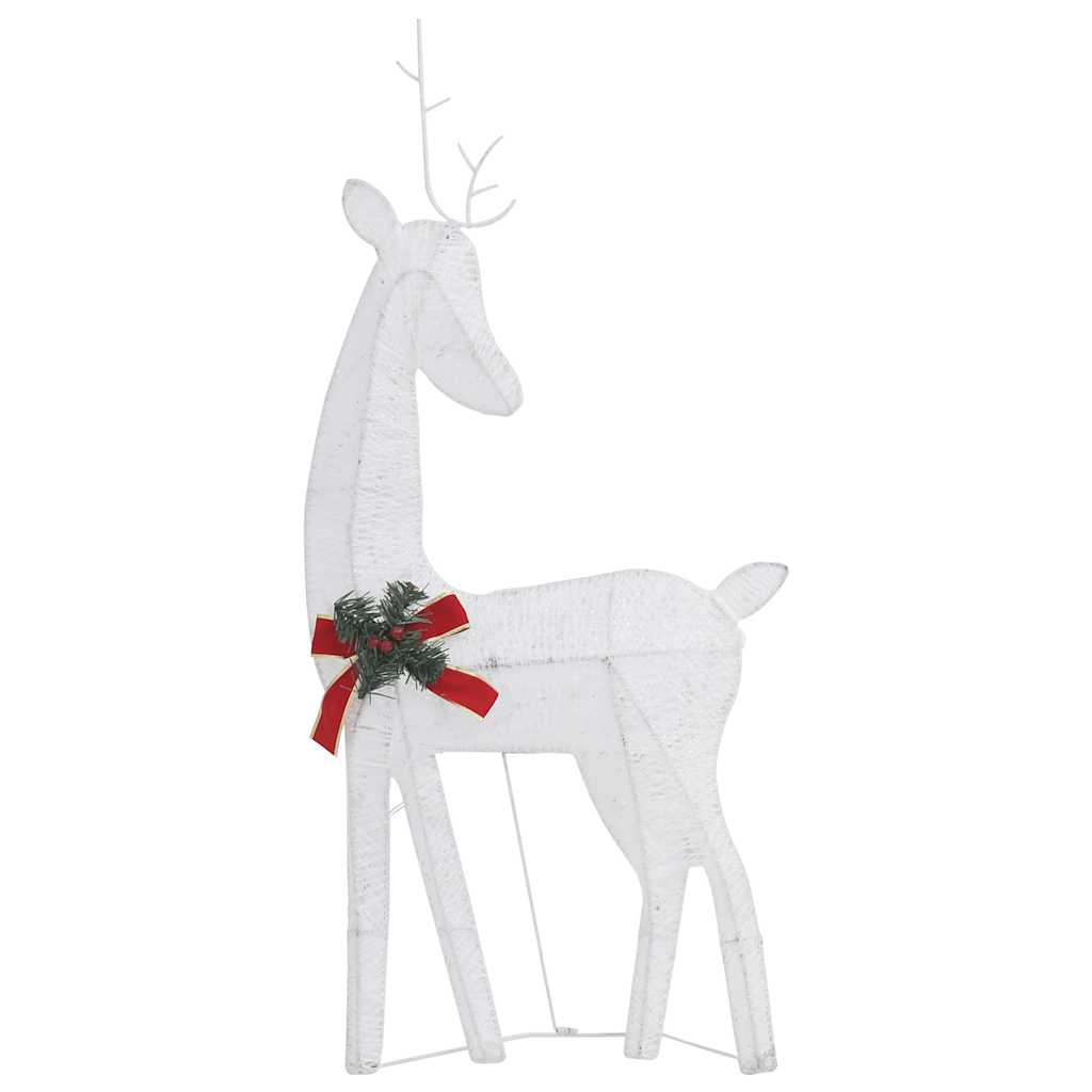 vidaXL Christmas Reindeer Family 270x7x90 cm White Cold White Mesh