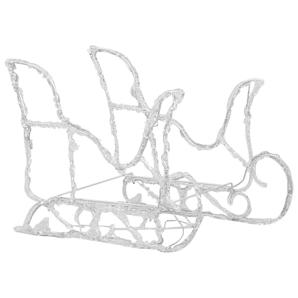 Reindeers & Sleigh Christmas Decoration 160 LEDs 130 cm Acrylic
