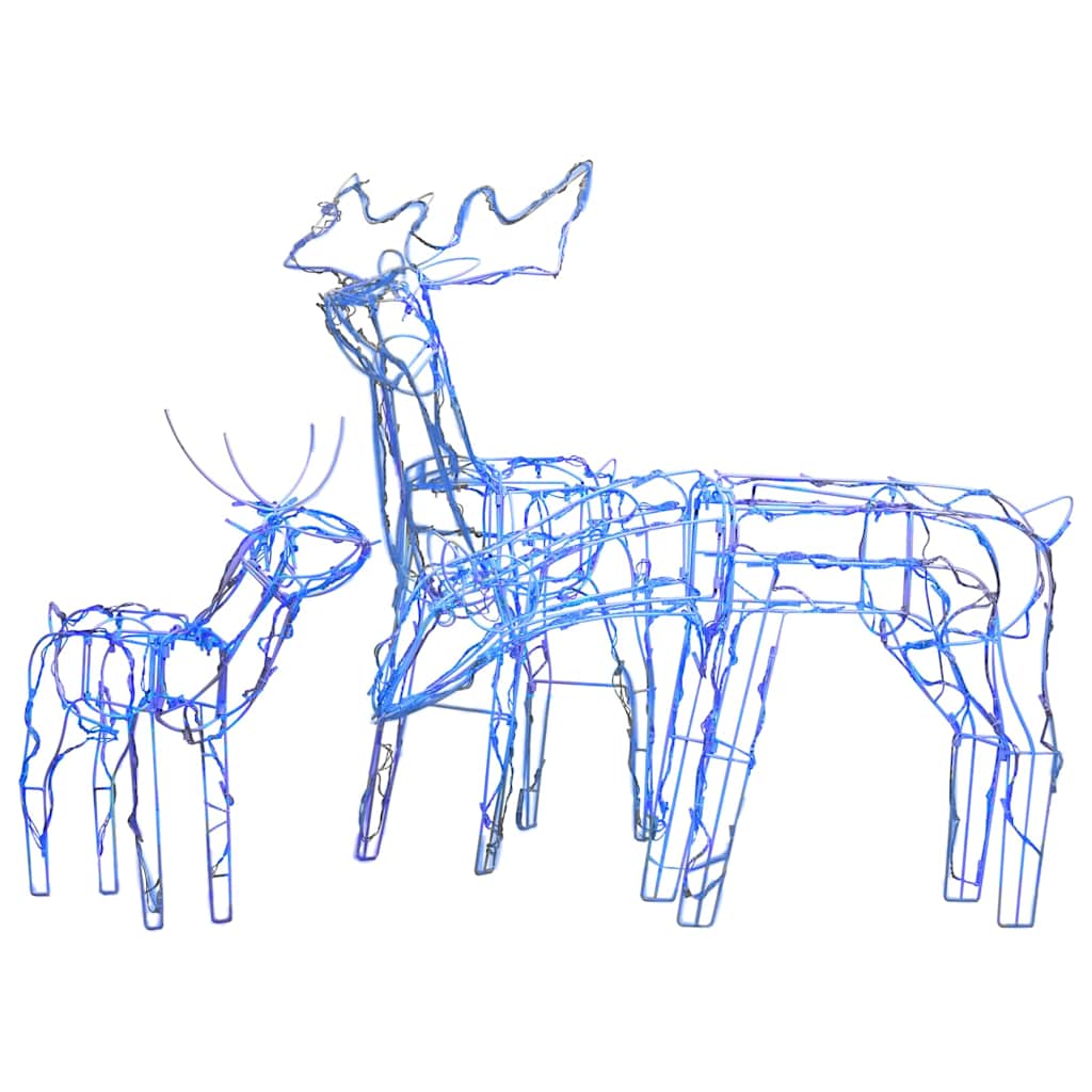 328540 vidaXL 3 Piece Christmas Light Display Reindeers 229 LEDs