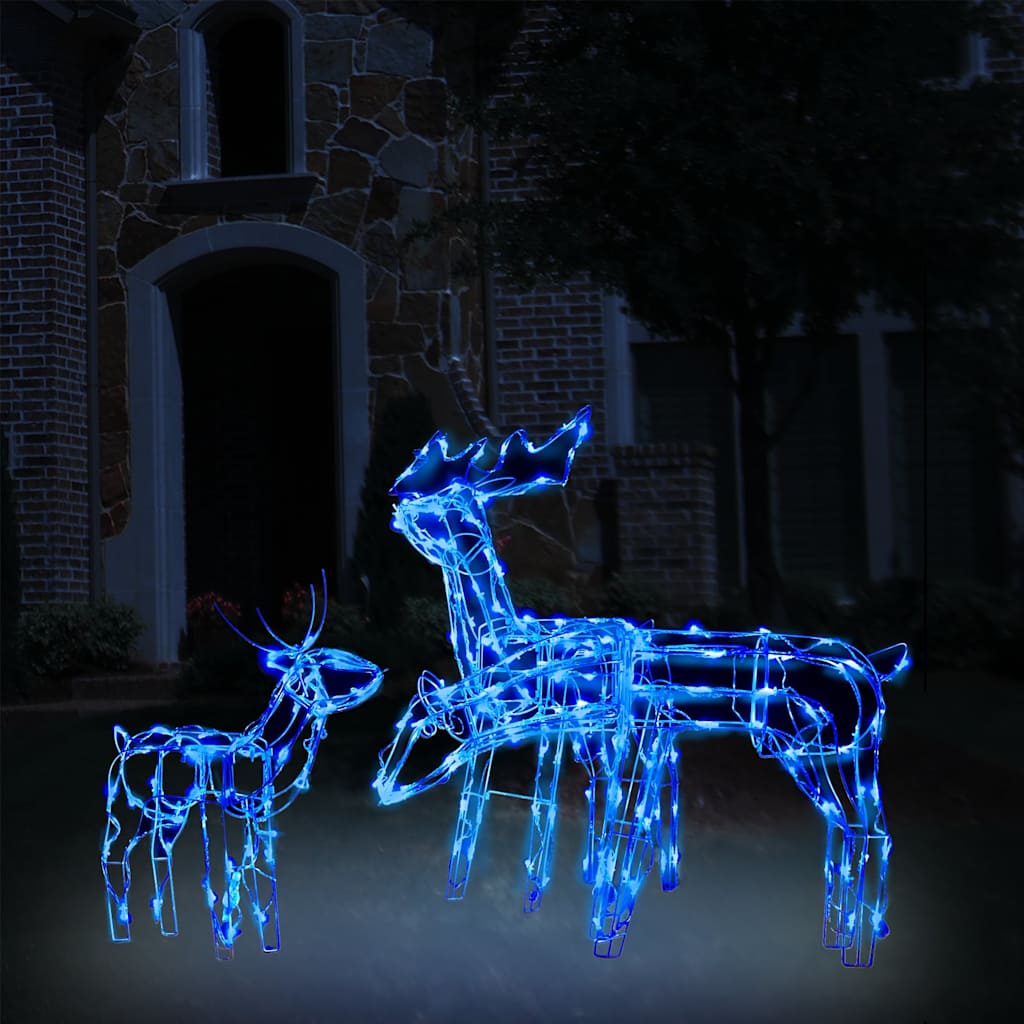 328540 vidaXL 3 Piece Christmas Light Display Reindeers 229 LEDs