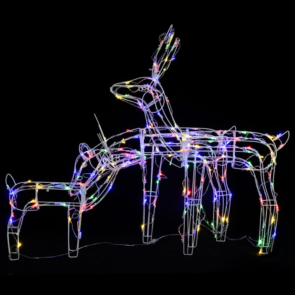 vidaXL 3 Piece Christmas Light Display Reindeers 229 LEDs