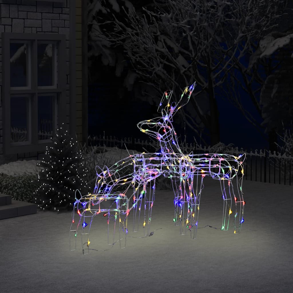 vidaXL 3 Piece Christmas Light Display Reindeers 229 LEDs