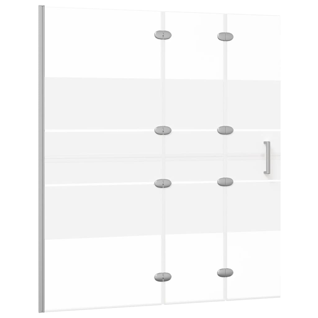 vidaXL Folding Shower Enclosure ESG 120x140 cm White