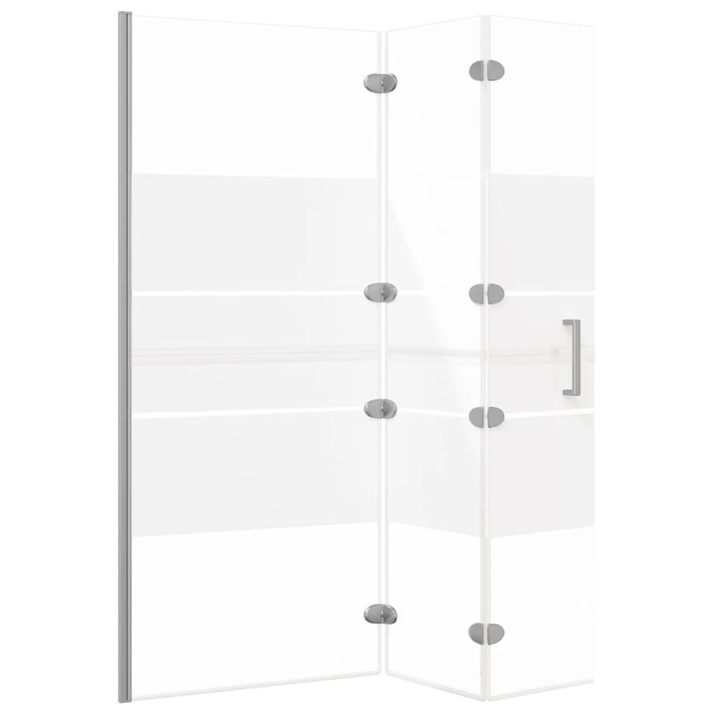 vidaXL Folding Shower Enclosure ESG 120x140 cm White