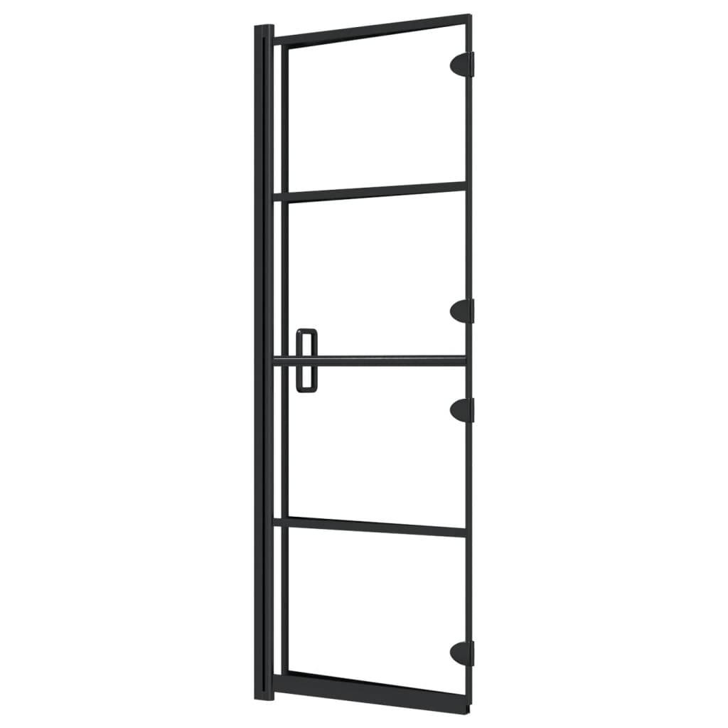 vidaXL Folding Shower Enclosure ESG 100x140 cm Black